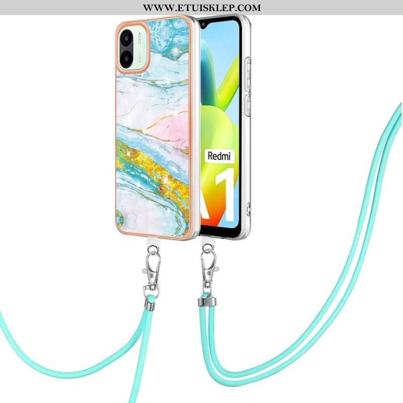 Etui do Xiaomi Redmi A1 ze Sznurkiem Sznurek W Stylu Marmuru